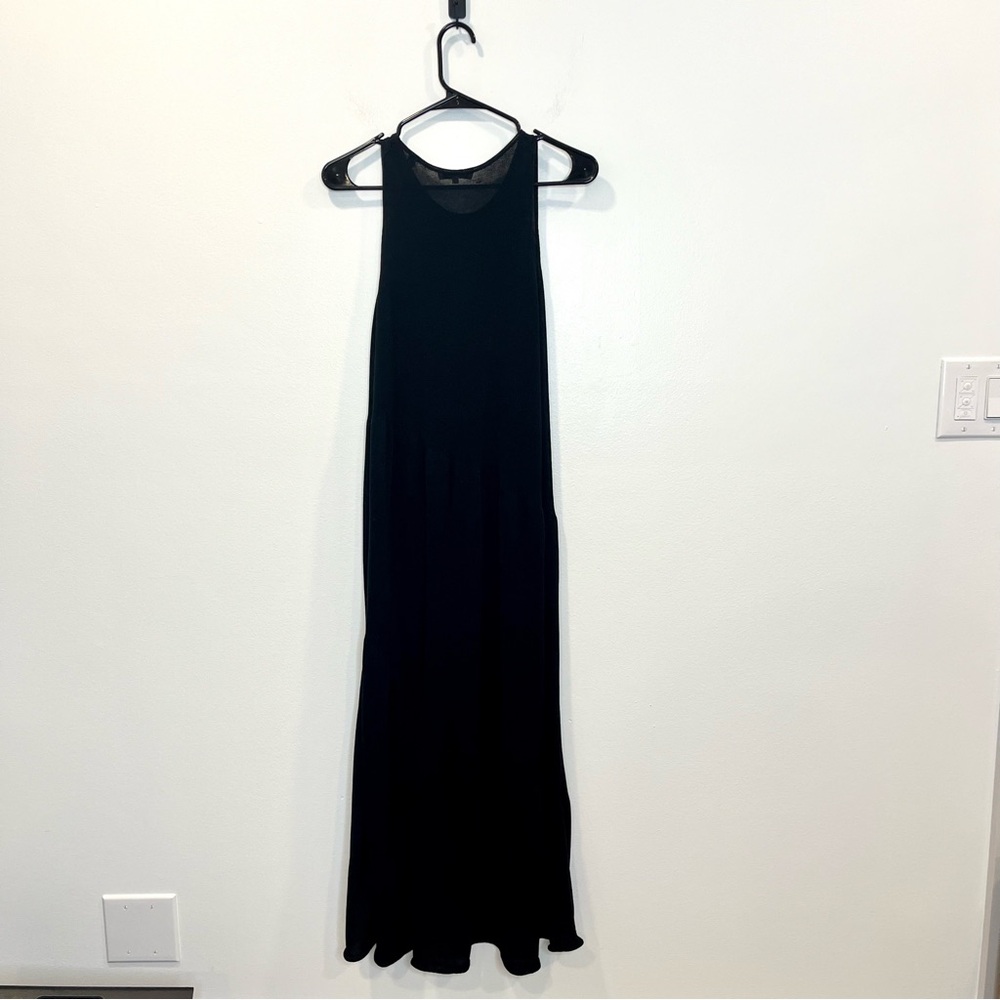 Vince tiered midi black knit cotton dress - size XS - Picture 8 of 8
